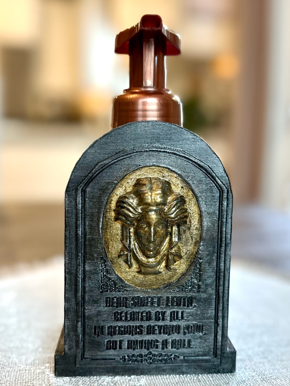 Disney Madame Leota Tombstone Soap Holder for Bath & Body Works Bottle